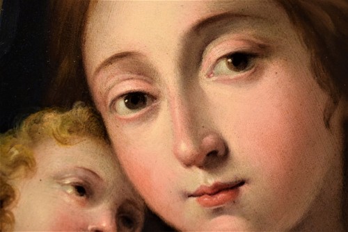 Antiquités - Vierge et Enfant - École italienne du XVIIe siècle